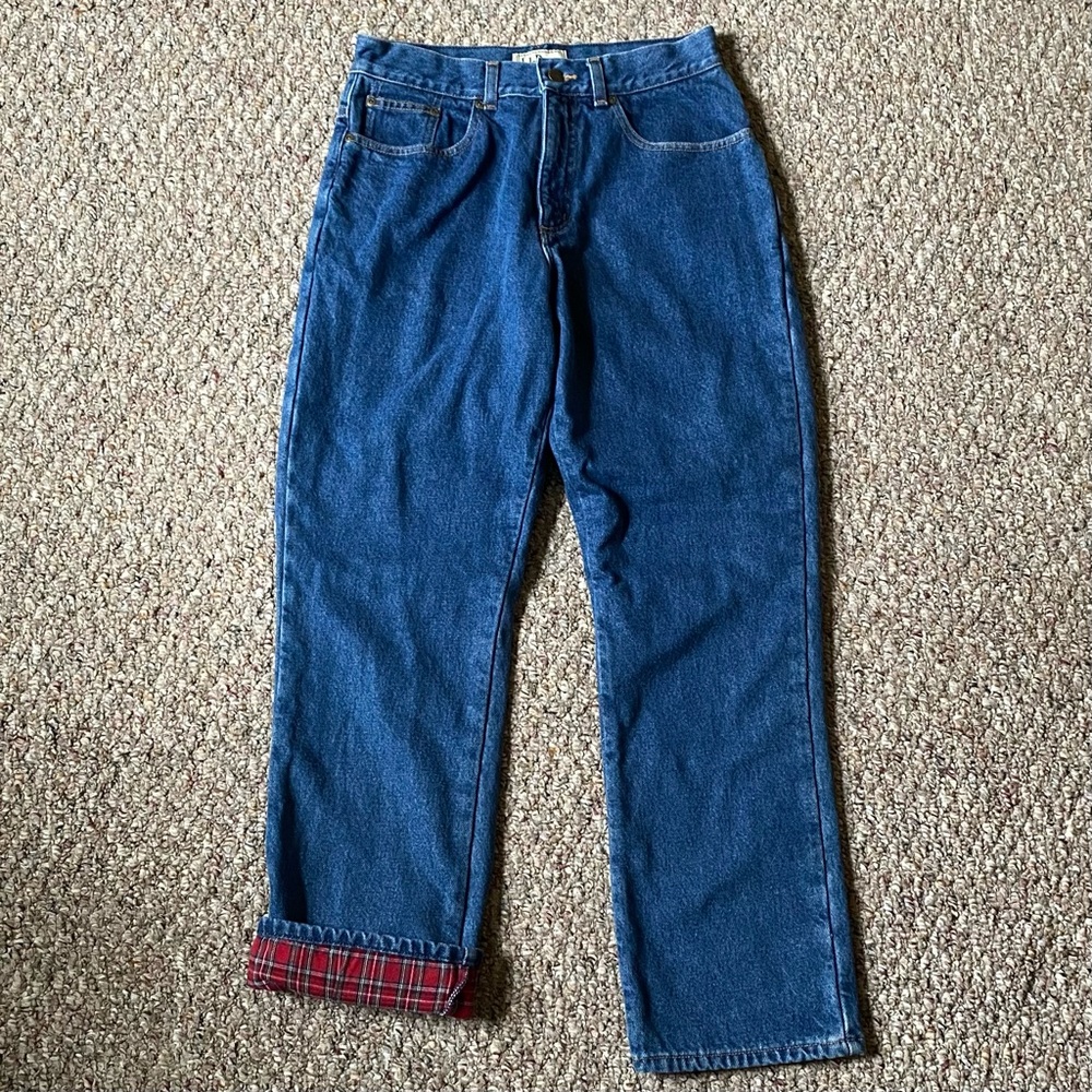 L.L. Bean 100% Cotton Flannel Lined Women’s Jeans